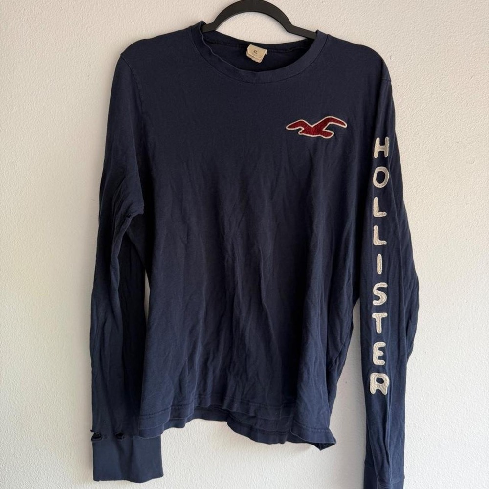 Vintage Y2K distressed Hollister long sleeve shirt size XL